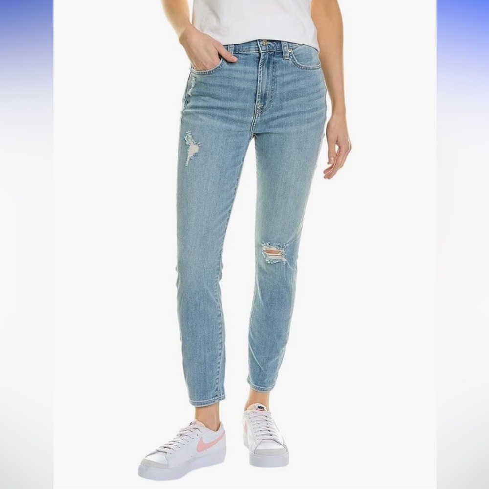7 For All Mankind Women's High Waist Ankle Gwenevere Farrah Jean - Size 27 NWT